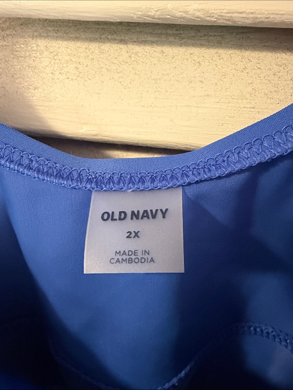 Old Navy Scoop Swim Top in Bright Blue - Picture 2 of 2